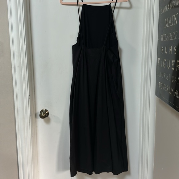 ANINE BING Bree Halter Neck Black Cotton Midi Dress Large Low Back - Picture 8 of 10